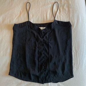 Black button up camisole